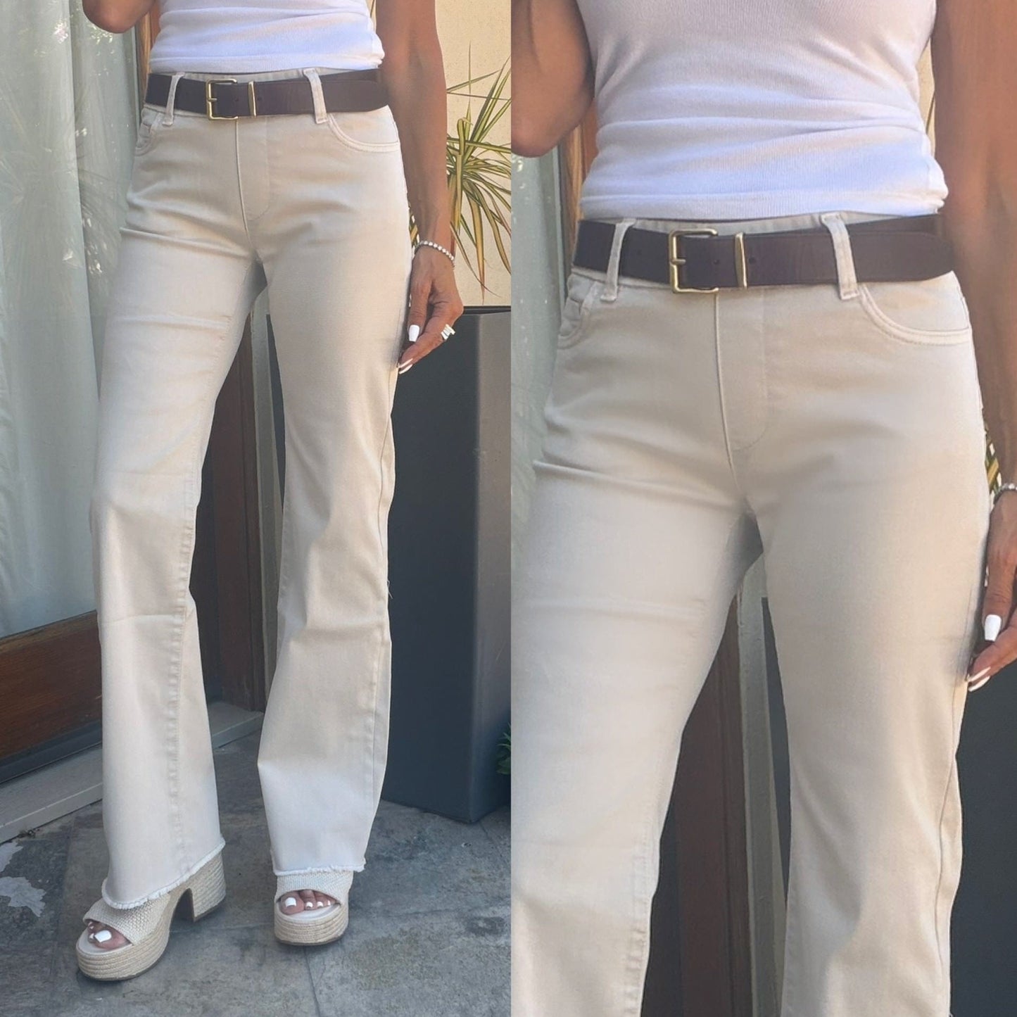 Bevy Flog Pants Bevy Flog - Amanda Pant in Bone