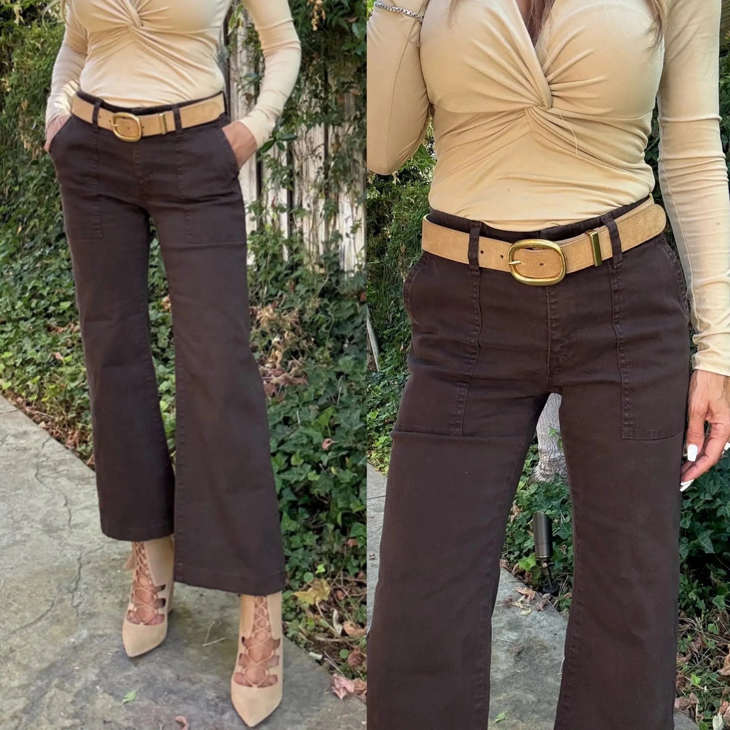 Bevy Flog Pants Bevy Flog - Eden Pant in brown denim