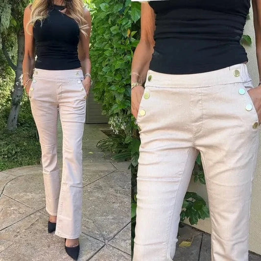 Bevy Flog Pants Bevy Flog - Ellen Pant in Beige Print