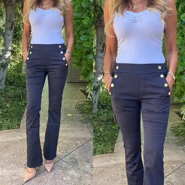 Bevy Flog Pants Bevy Flog - Ellen Pant in Navy Print