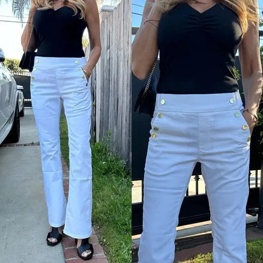 Bevy Flog Pants Bevy Flog - Ellen Pant in White