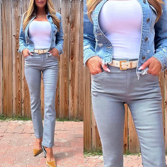 Bevy Flog Pants Bevy Flog - Novel Pant in Platinum Blue Diamond