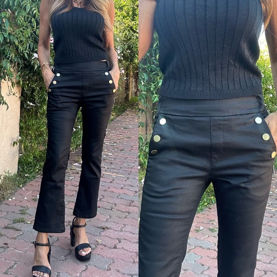 Bevy Flog Pants Bevy Flog - Sofia Crop Pant in Black
