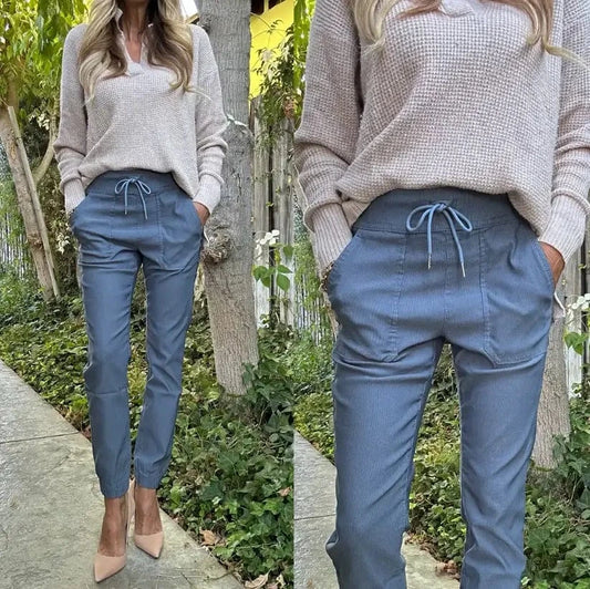 Bevy Flog Pants Bevy Flog - Tali Pant in Dusty Blue Stripe