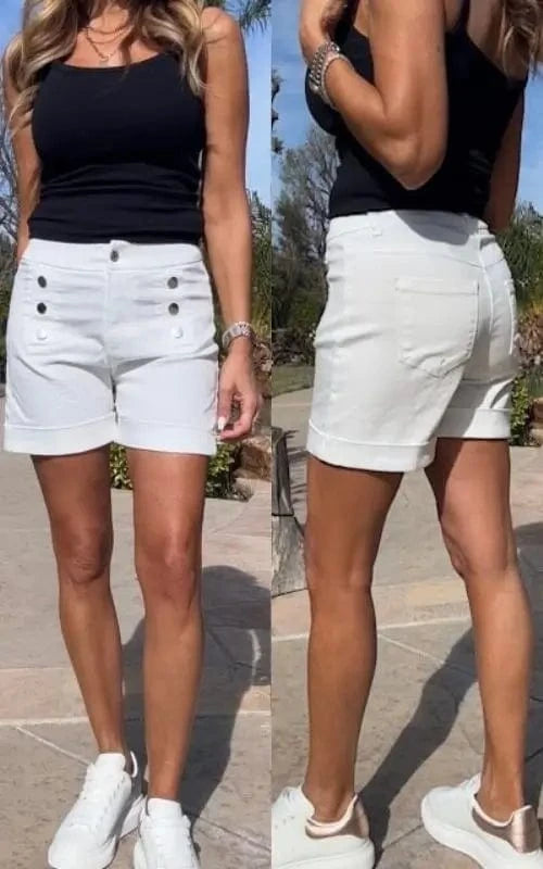 Bevy Flog Shorts Bevy Flog - Elisie Shorts in White