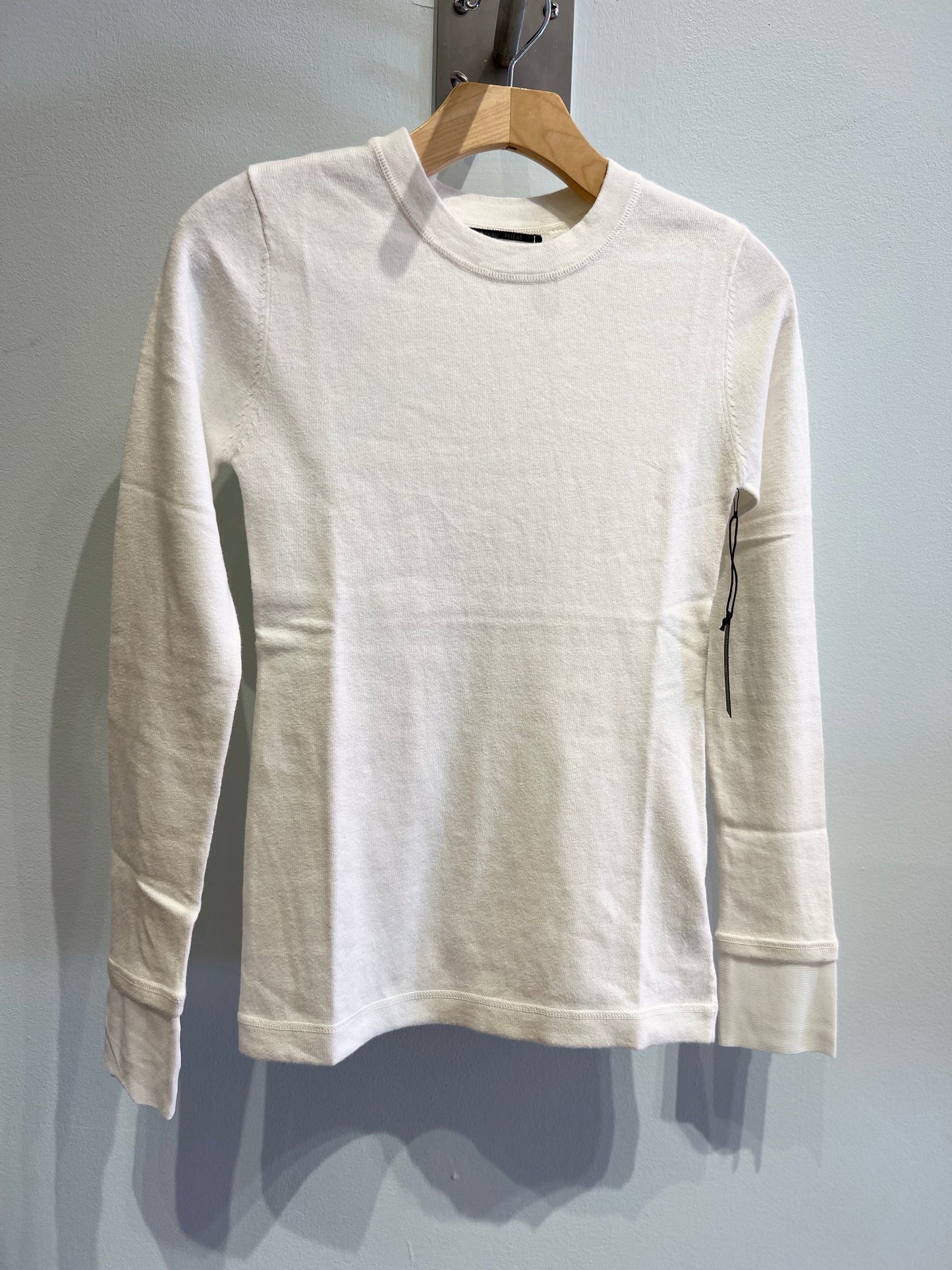 Brazeau Tricot Sweaters Brazeau Tricot - L/S Cotton Cashmere shirt in Pearl