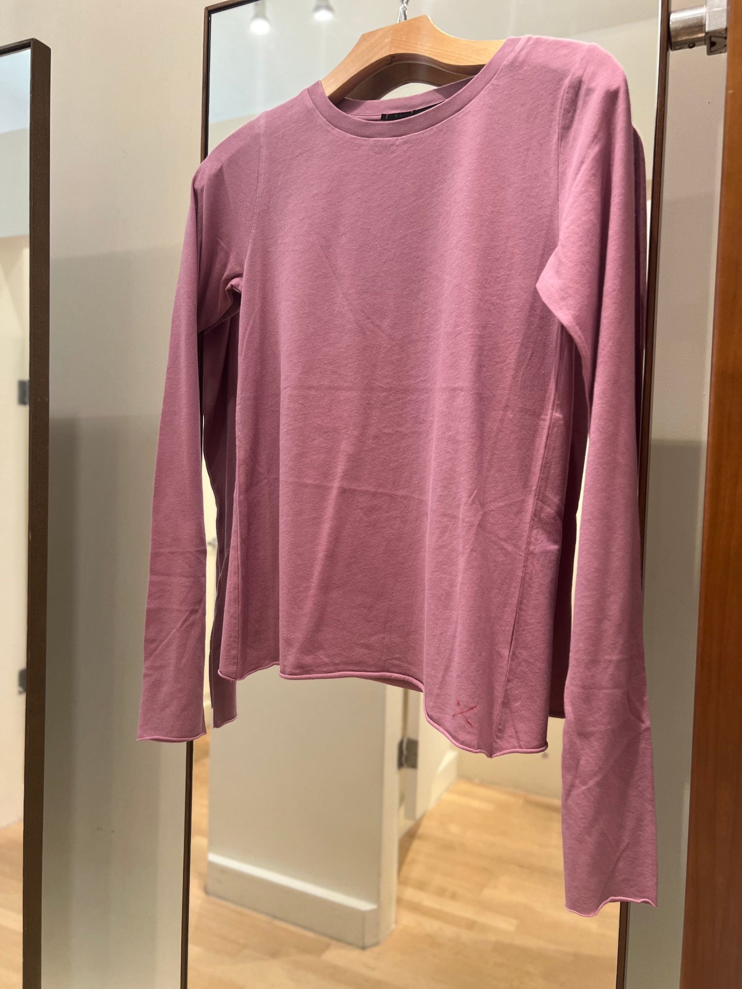 Brazeau Tricot Sweaters Brazeau Tricot - L/S Fitted Tee in Rosewood