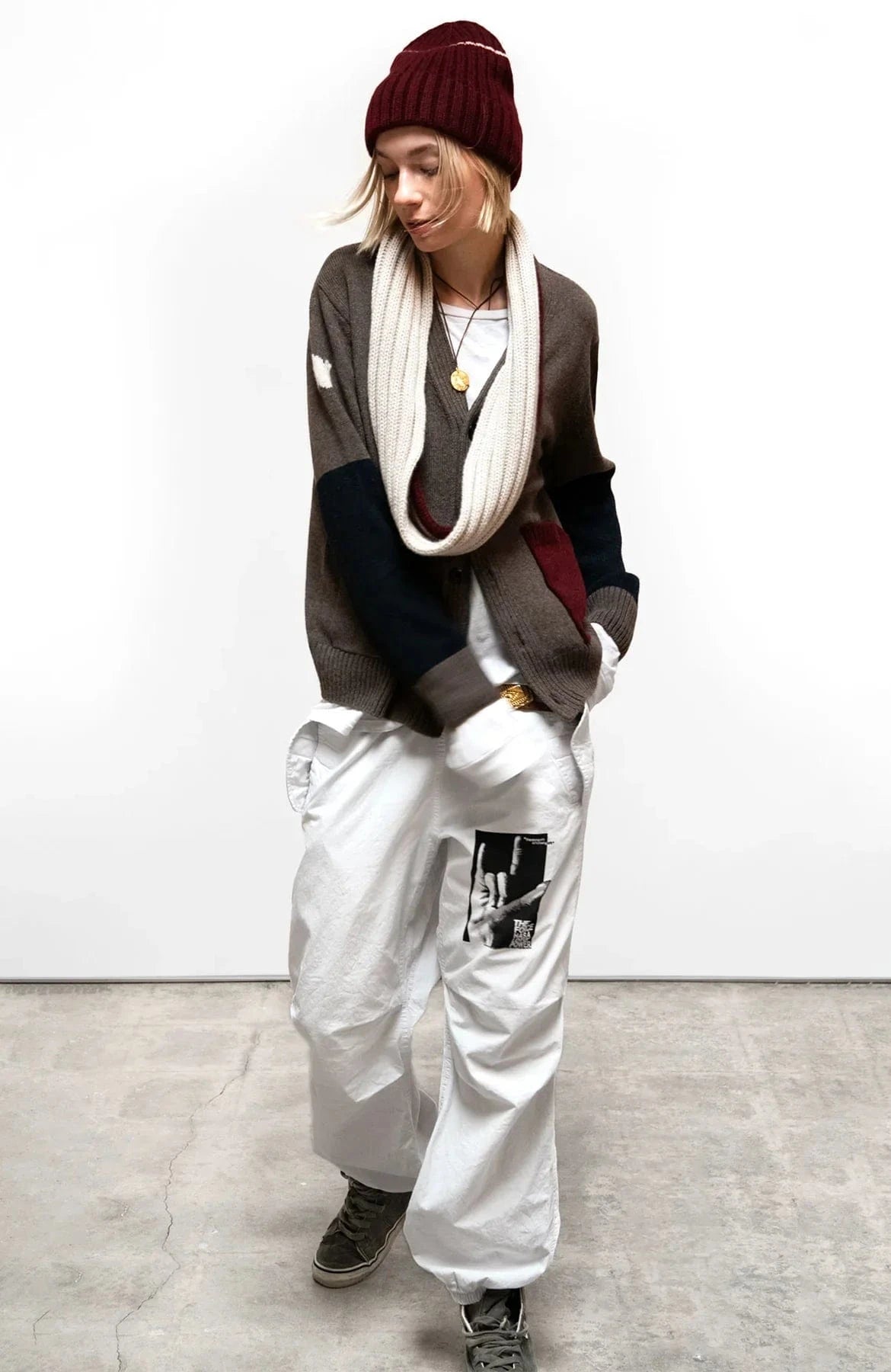 FREECITY Sweaters Freecity - Patch Pocket Cardigan - Fawn mix