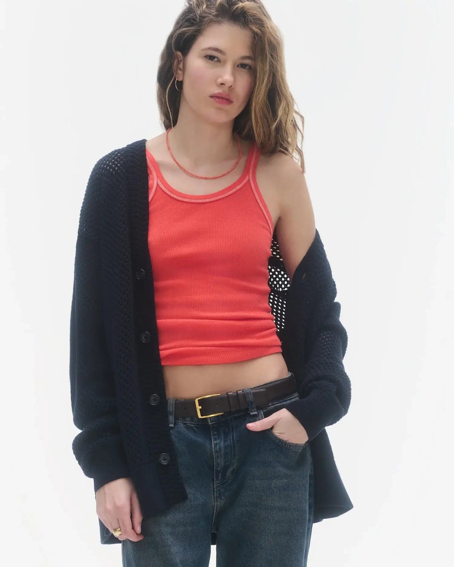 Guest In Residence Sweaters Guest In Residence - The Net Cardigan in Midnight