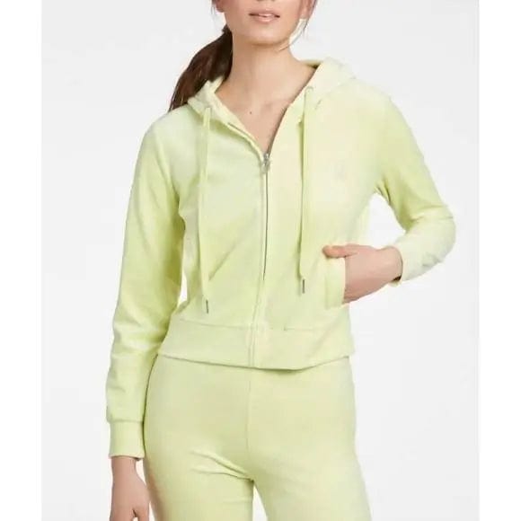 Juicy Couture - Velour Hoodie in Candy Green - women's velour hoodie