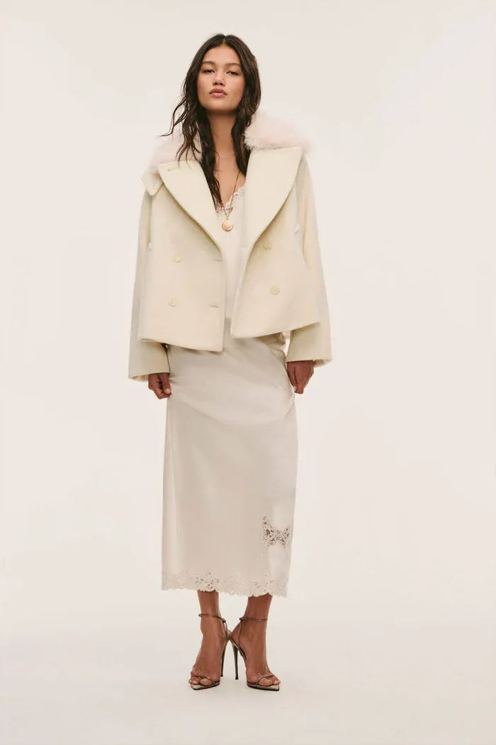 Love Shack Fancy Coats & Jackets Love Shack Fancy - Francis Jacket in Winter White