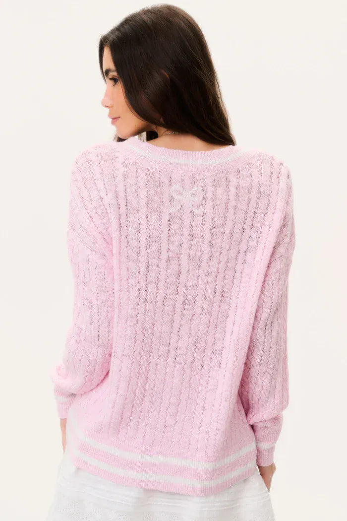Love Shack Fancy Knitwear Love Shack Fancy - Jessena Pullover in Polo Blush