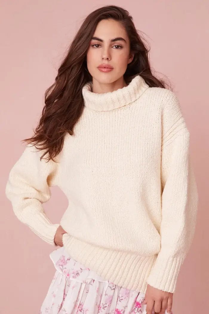 Love Shack Fancy Sweater Love Shack Fancy - Valli Pullover Sweater in Sugar Cookie