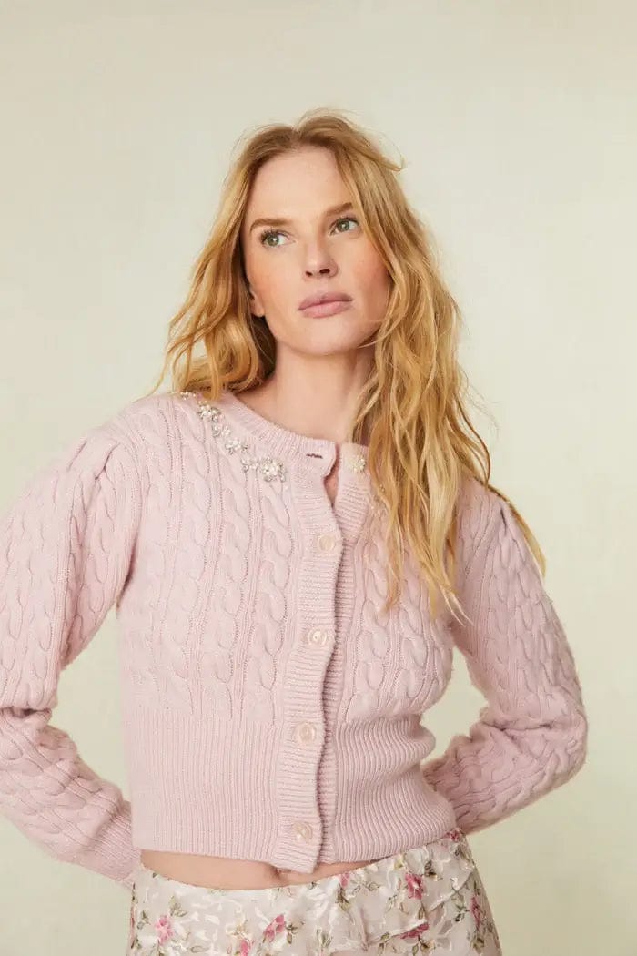 Love Shack Fancy Tops S Love Shack Fancy - Rumi Cardigan in Rose dust