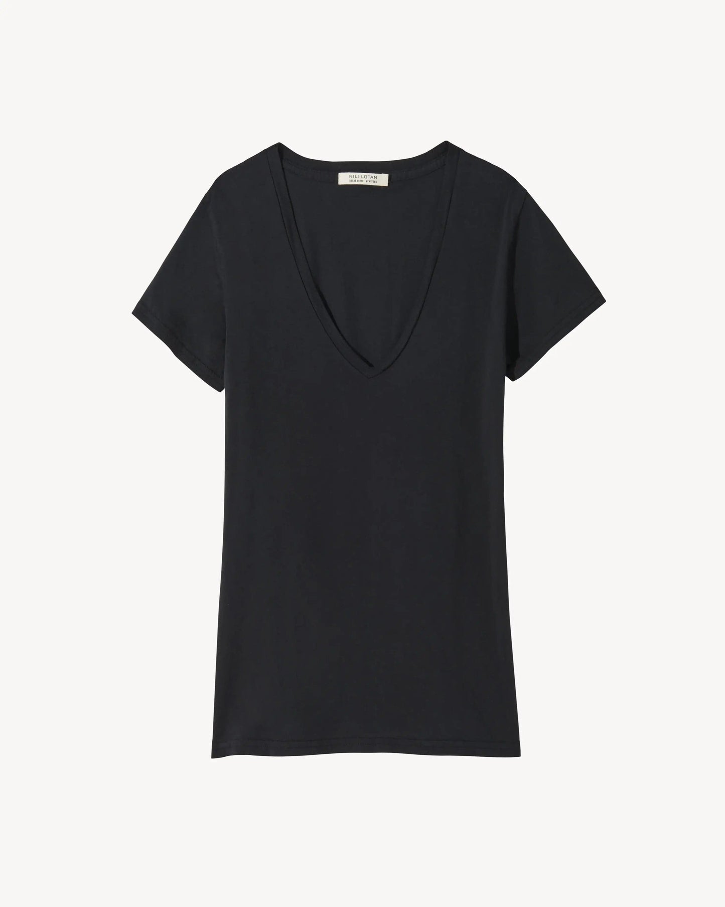 Nili Lotan Blouses L Nili Lotan - Carol V-Neck tee in Black