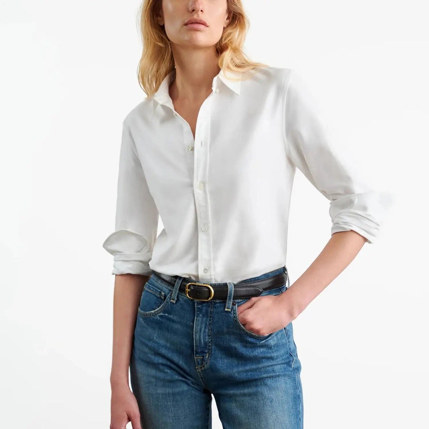 Nili Lotan Blouses M Nili Lotan - Dyllan Shrunken shirt in White