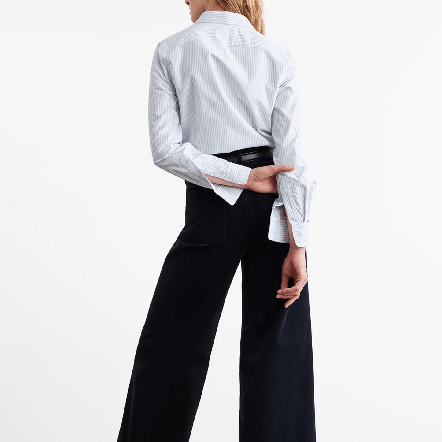 Nili Lotan Blouses XS Nili Lotan - Dyllan Shrunken shirt in Blue Stripe