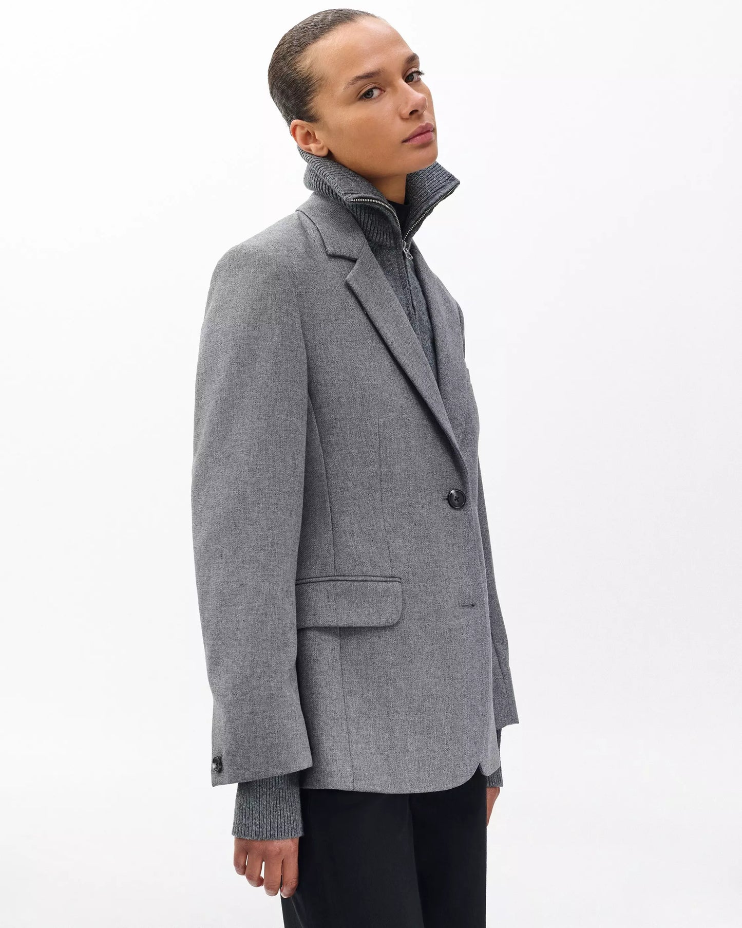 Rag & Bone Boots Rag & Bone - Frank Mixed Media blazer in grey
