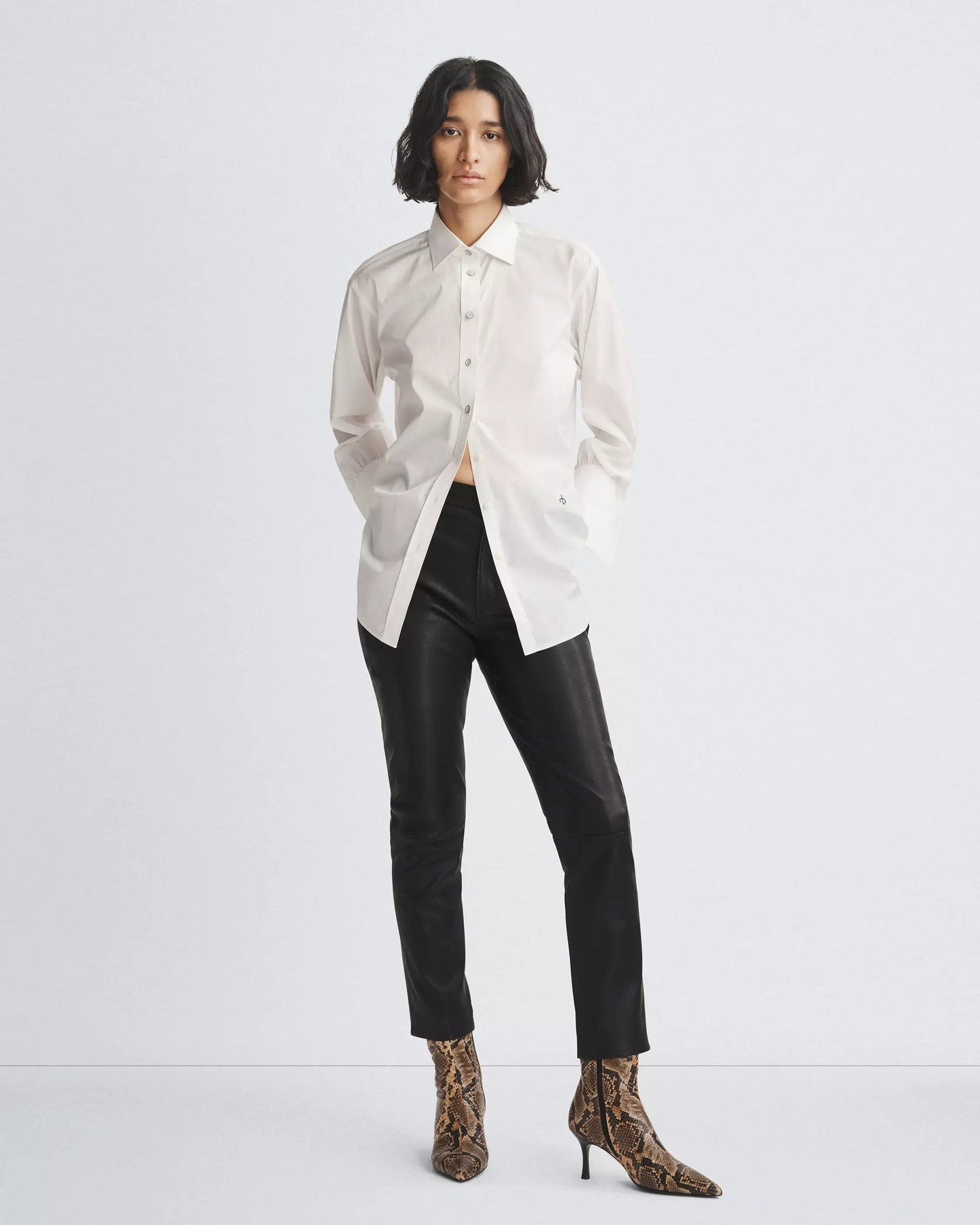 Rag & Bone Tops Rag & Bone - Diana Poplin Shirt in White