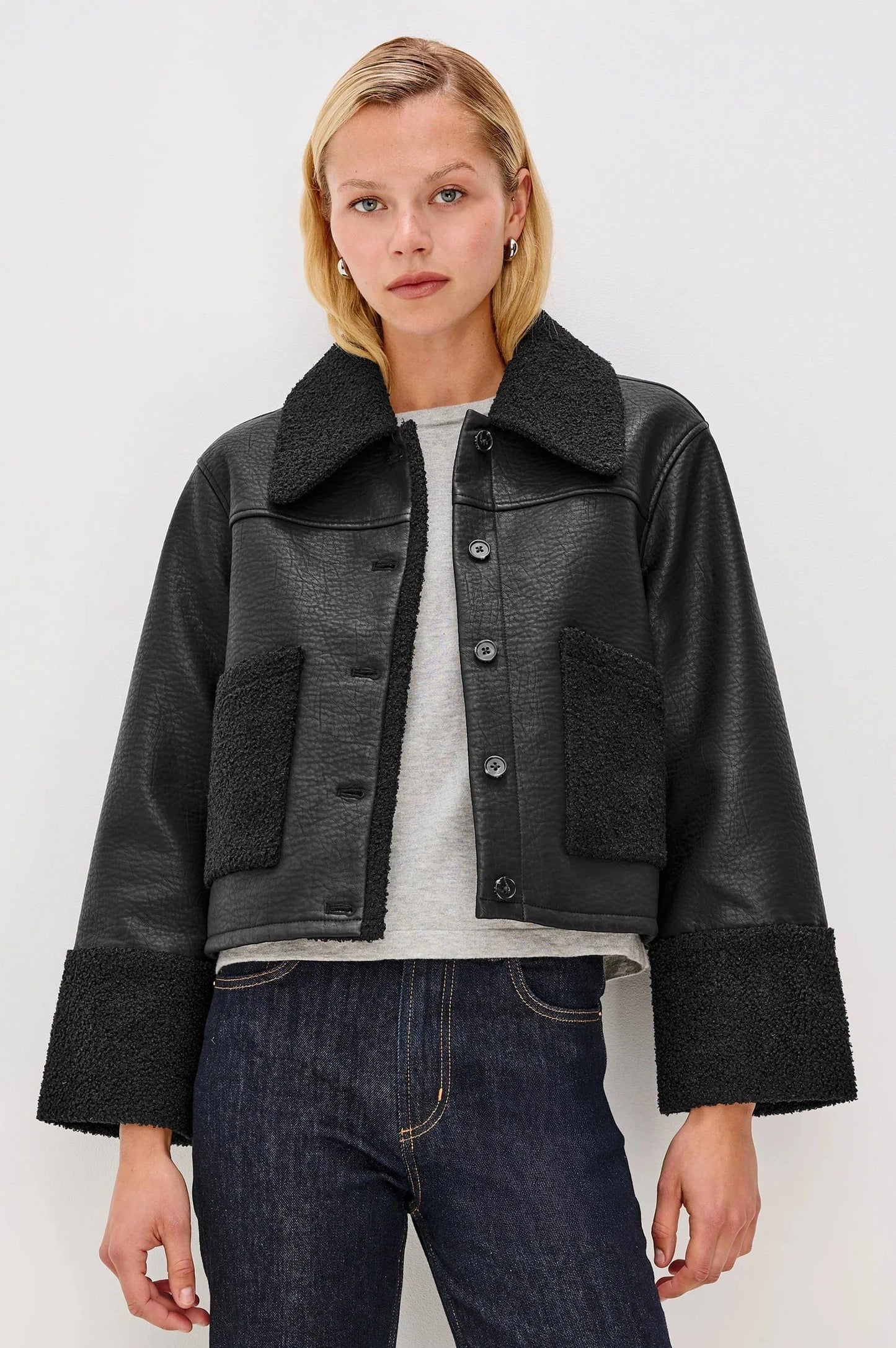 Rails Coats Rails - Dria Jacket in black shearling