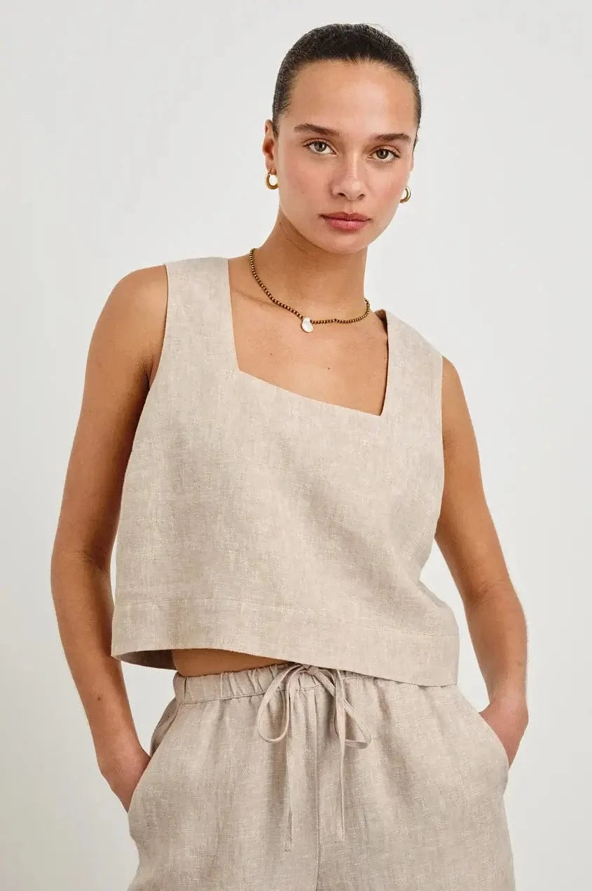 Rails Shirts & Tops Rails - Akira top in Heathered Flax