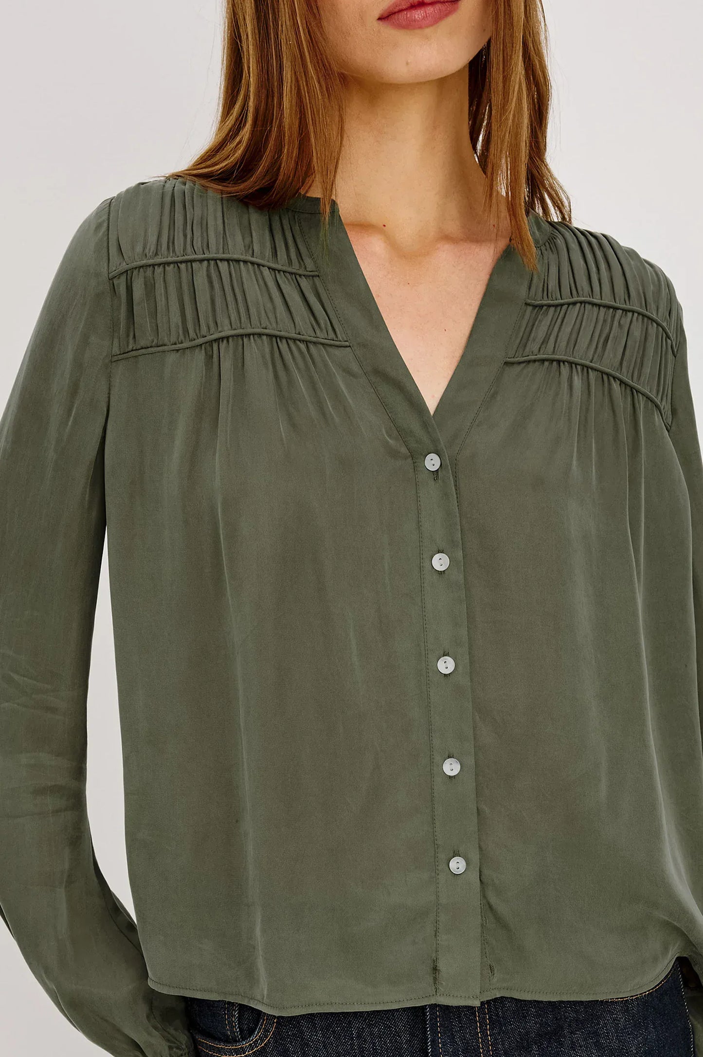 Rails Shirts & Tops Rails - Cadence Shirt in Washed Olive