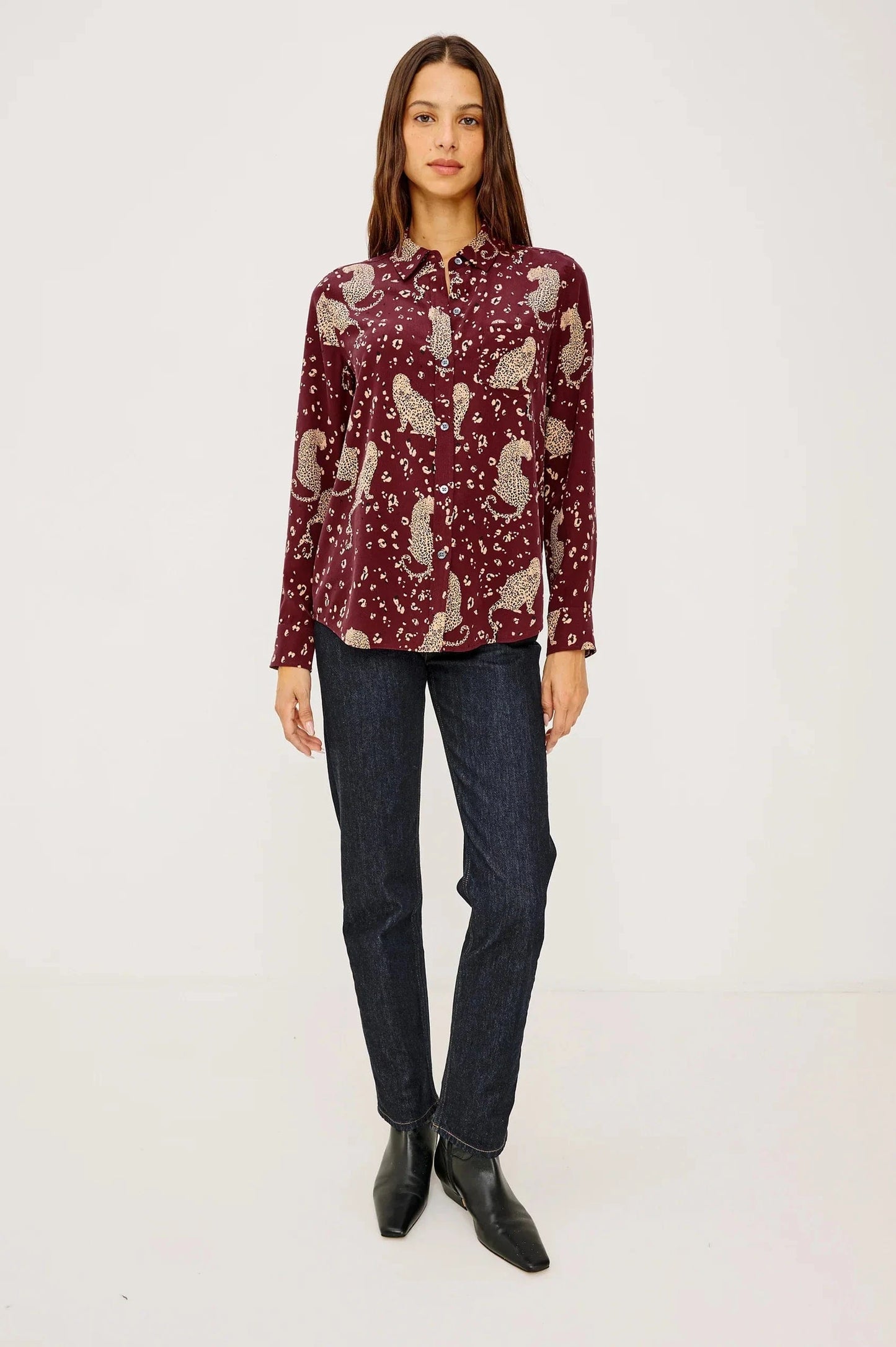 Rails Shirts & Tops Rails - Kate top in Oxblood Leopard
