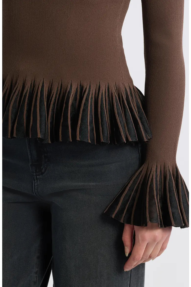 Rails Shirts & Tops Rails - Nora top in brown black organza