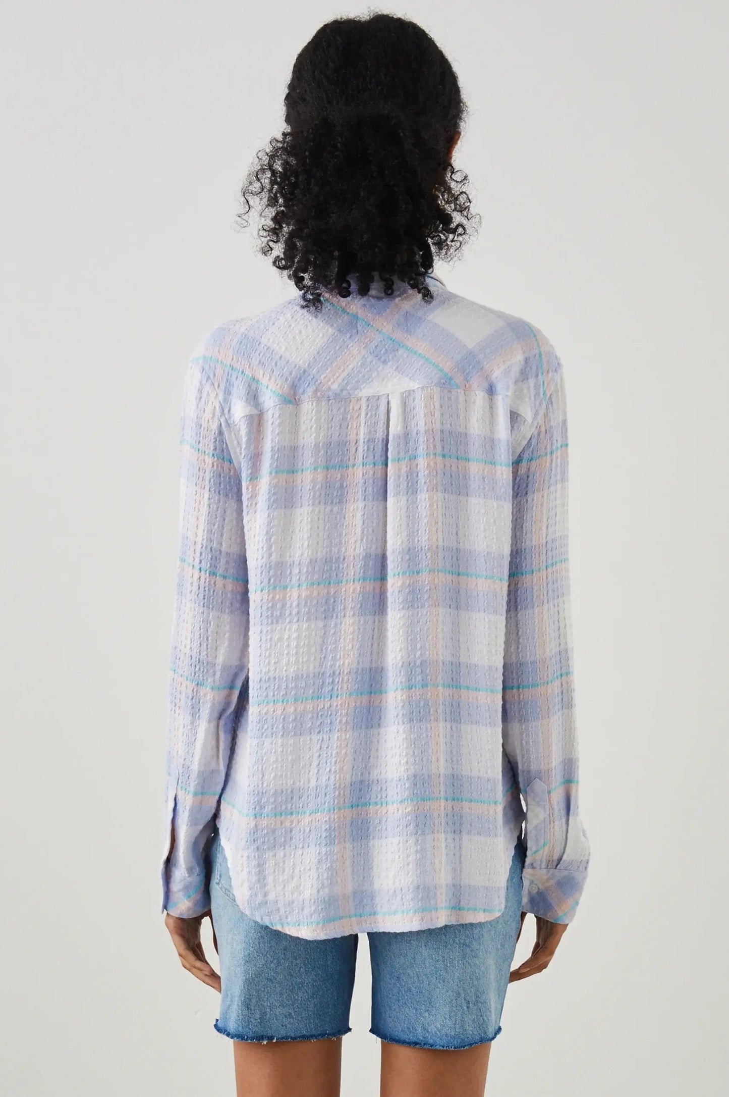 Rails Shirts XS Rails - Brady Shirt in White Periwinkle Peach