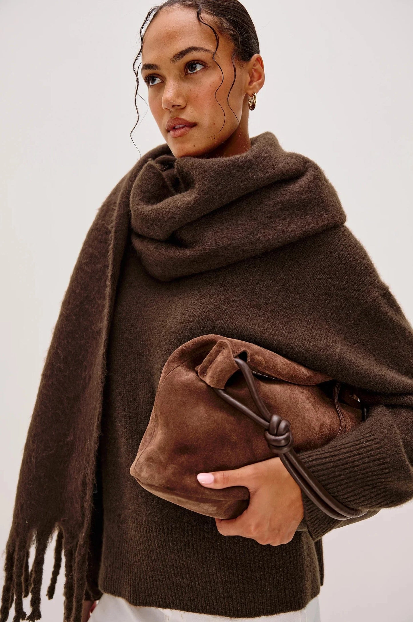 Rails Sweaters O/S Rails - Oslo Scarf in Walnut brown