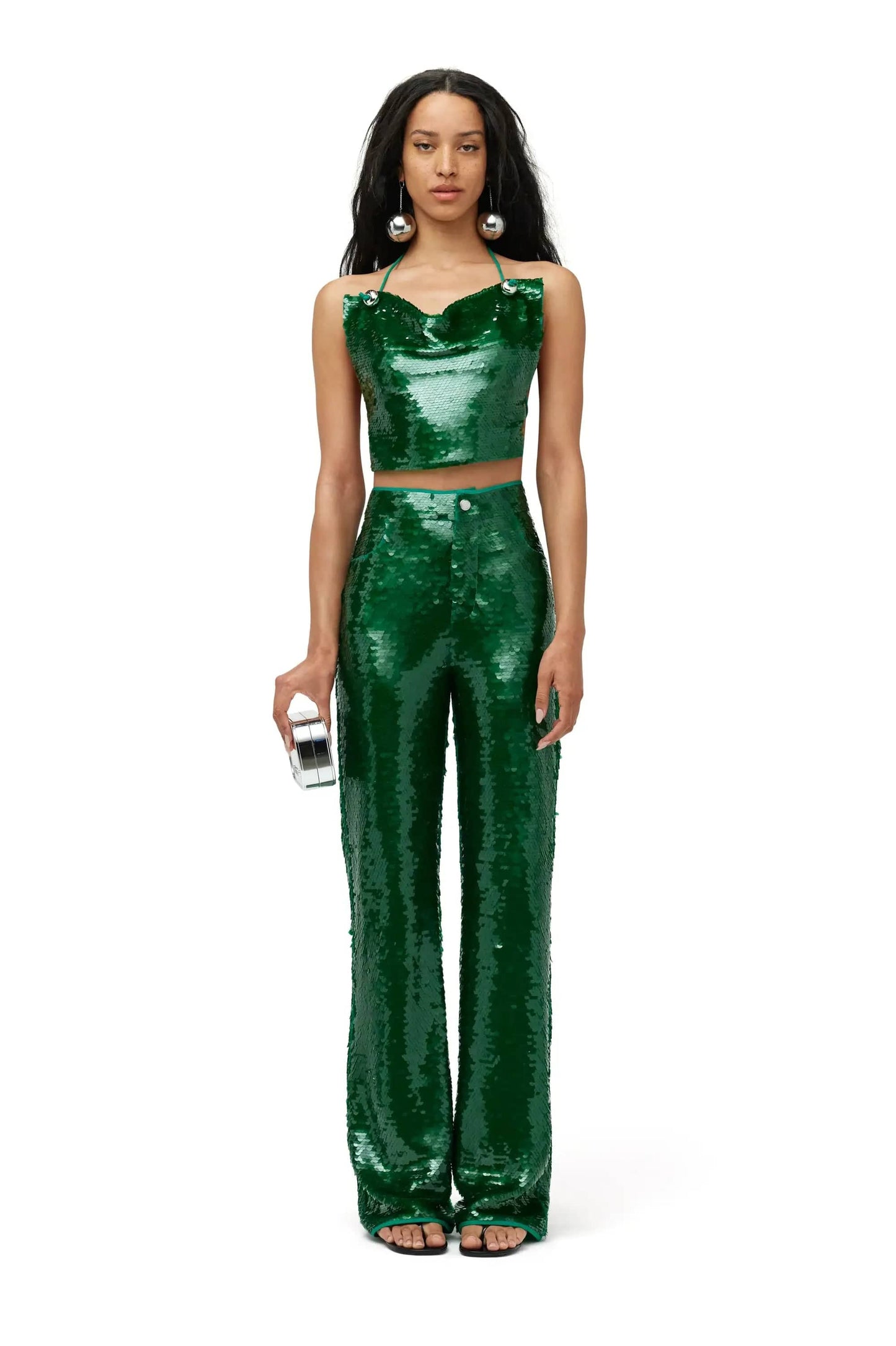 SIMONMILLER Pants Simon Miller - Can Can Pant in Joot Green sequins