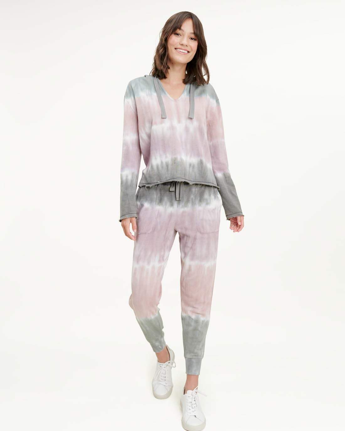 Splendid Sweatshirts S Splendid - Beam Tie Dye Terry Pullover Hoodie