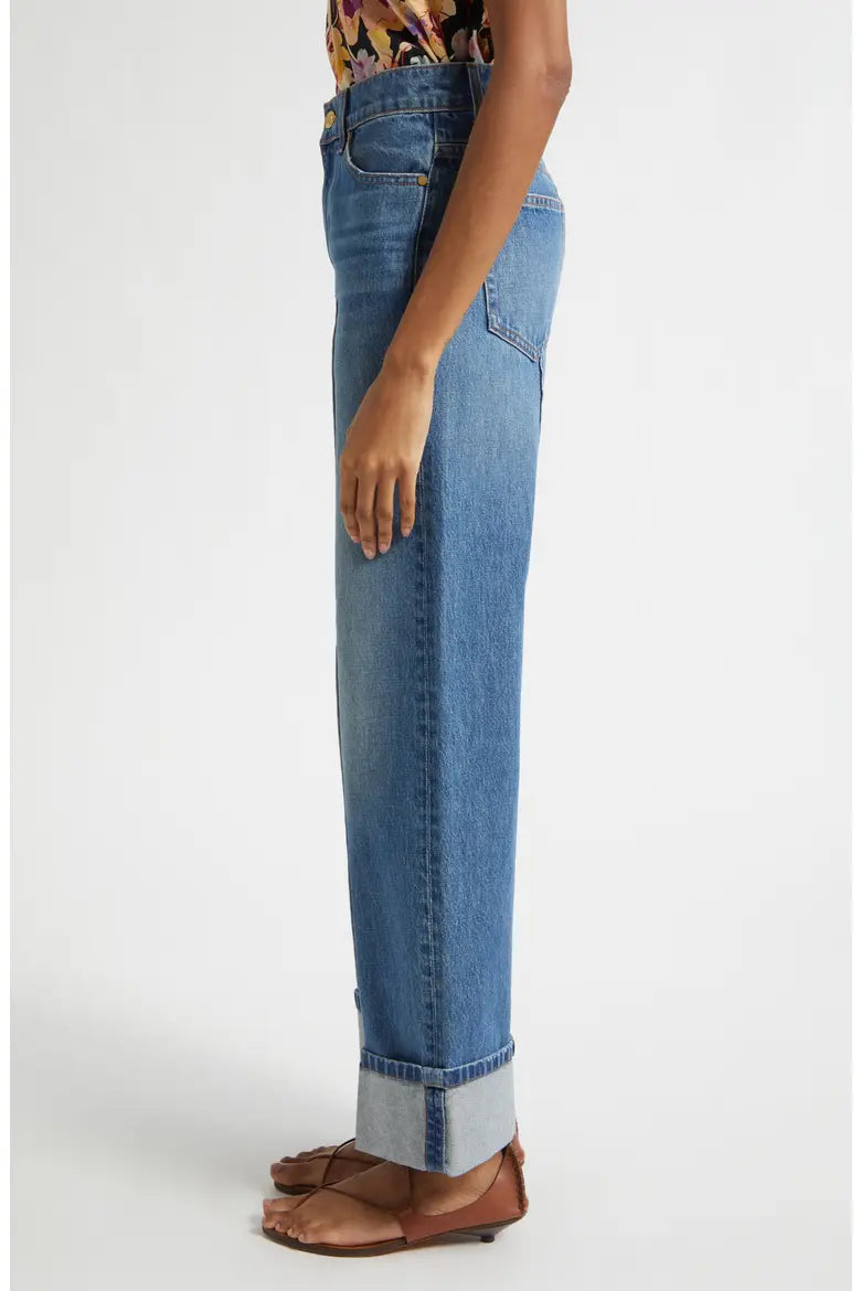 Ulla Johnson Jeans 24 Ulla Johnson - The Genevieve Pintuck Jean in Danube (Rigid, non-stretch)