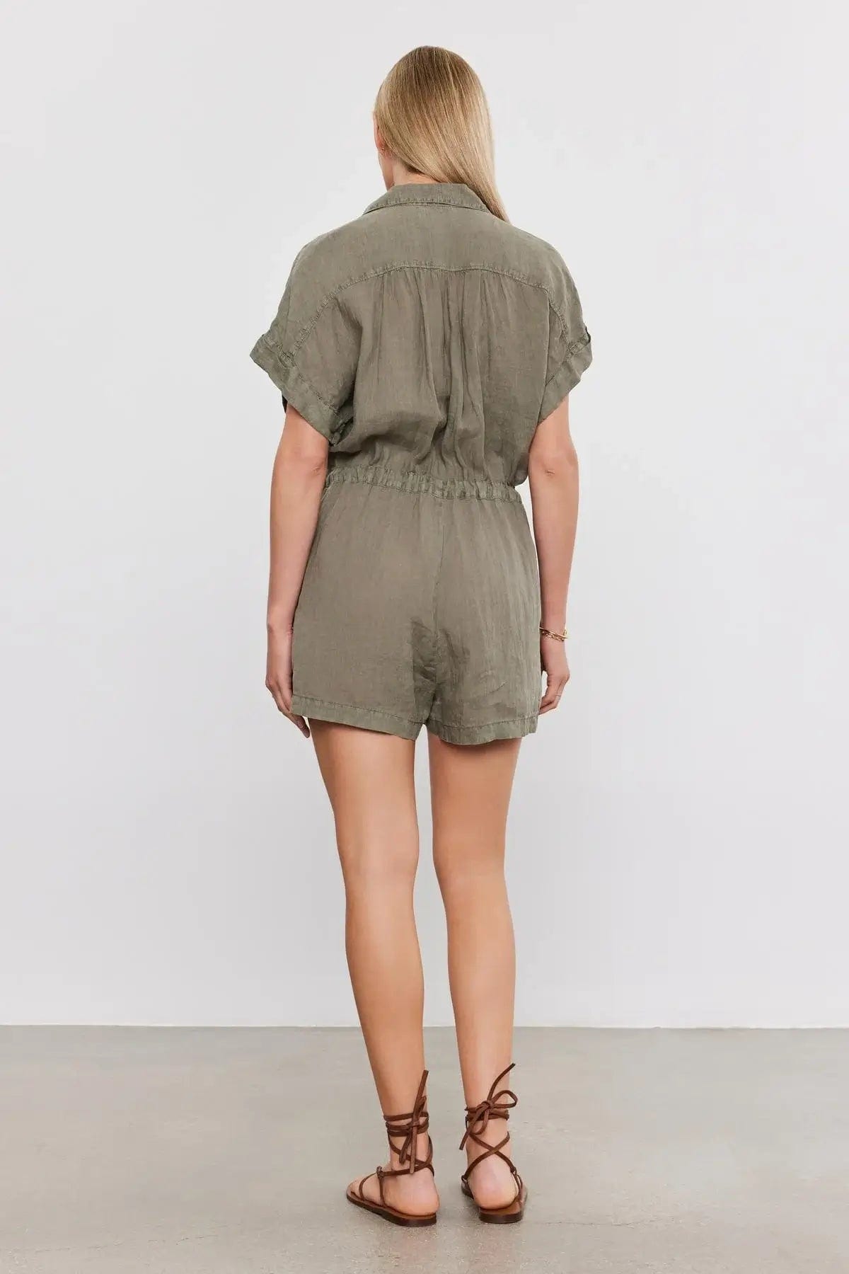 Velvet Blouses Velvet - Clare Romper in Axe green