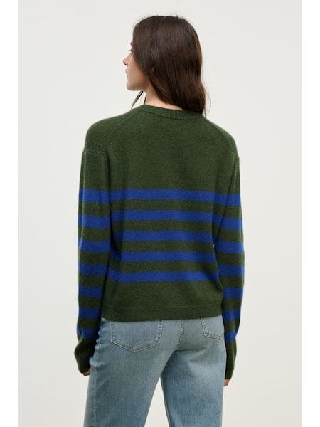 Velvet Blouses Velvet - Diana crew top in military blue