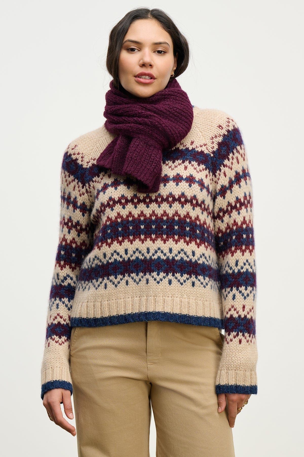 Velvet Jackets O/S Velvet - Luca Scarf in blackberry