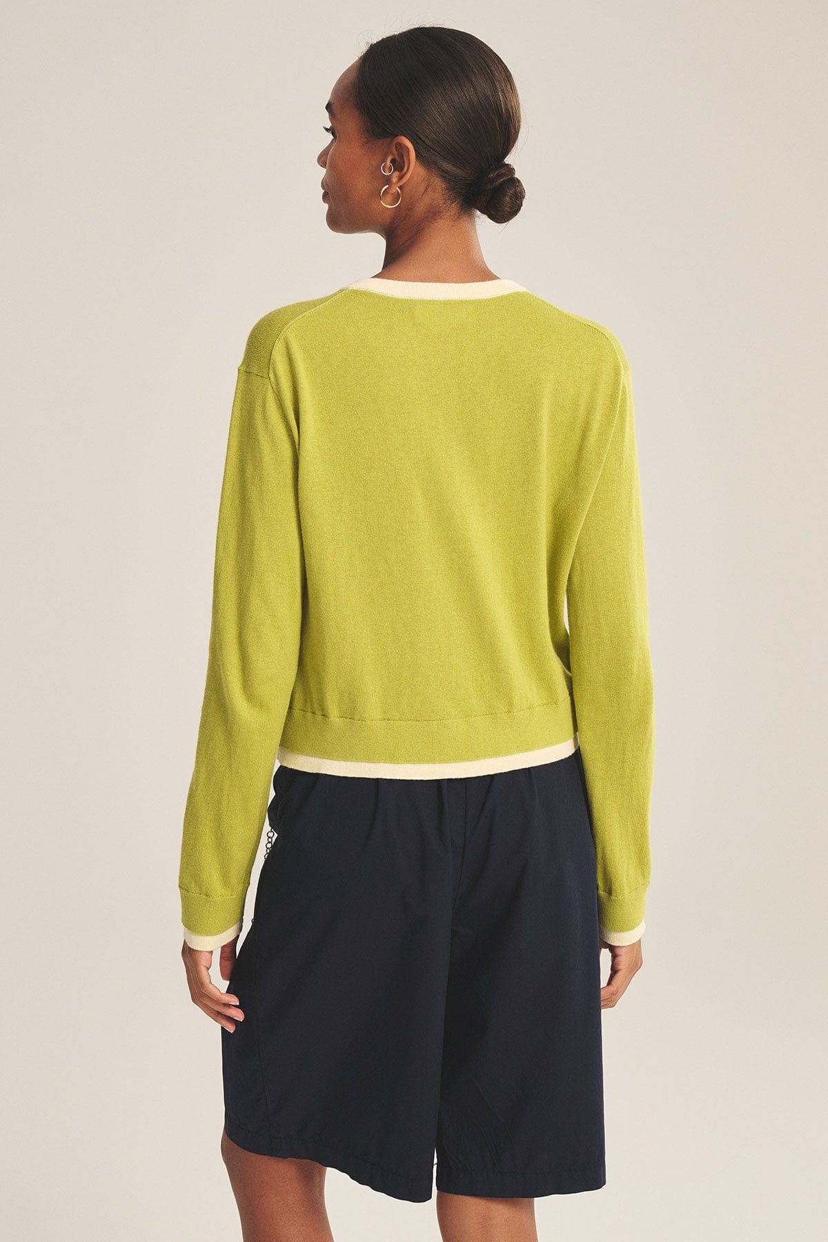 Velvet Sweaters Velvet - Saylor L/S crew Cardigan in Lime