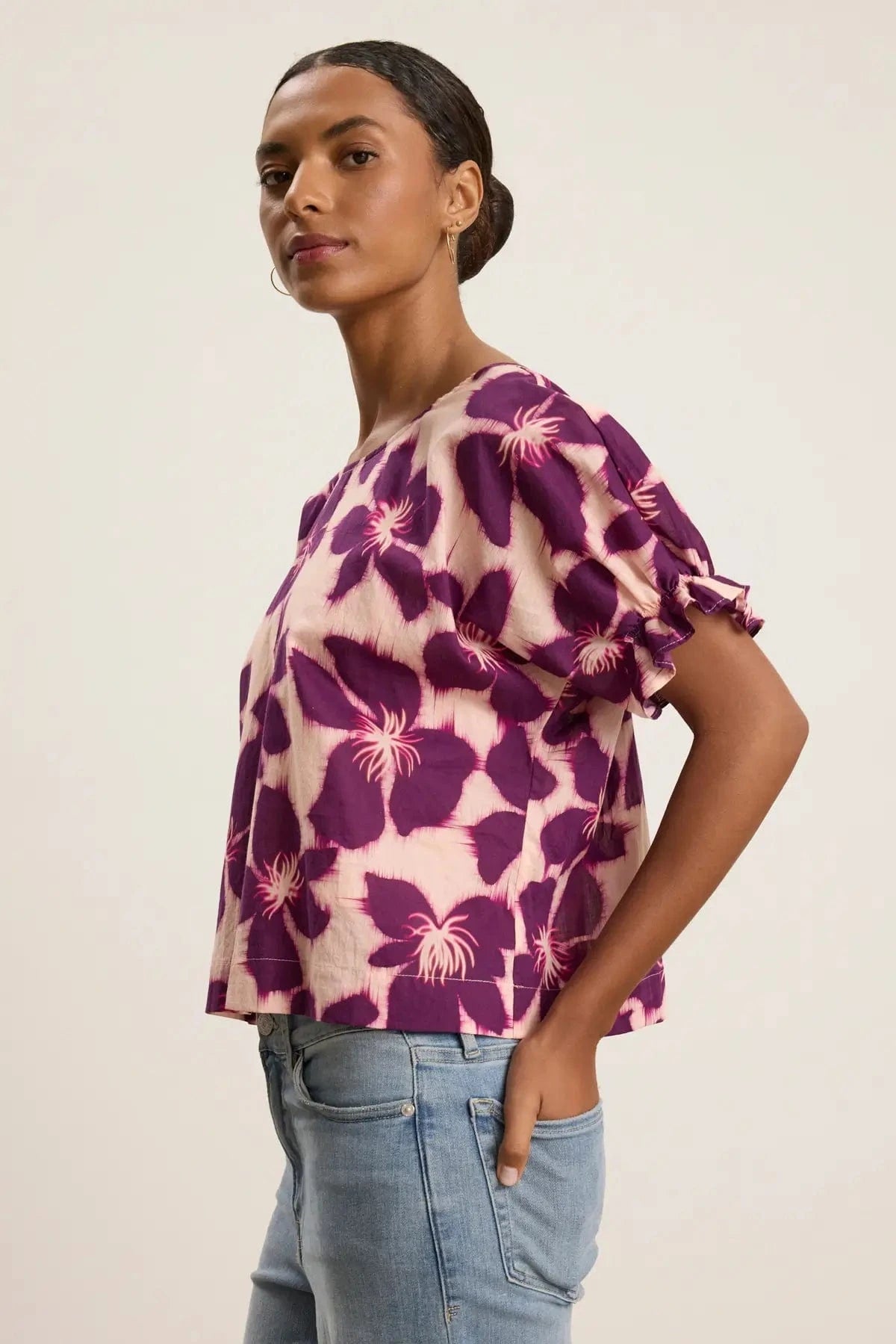 Velvet Tops Velvet - Delilah top in Berry