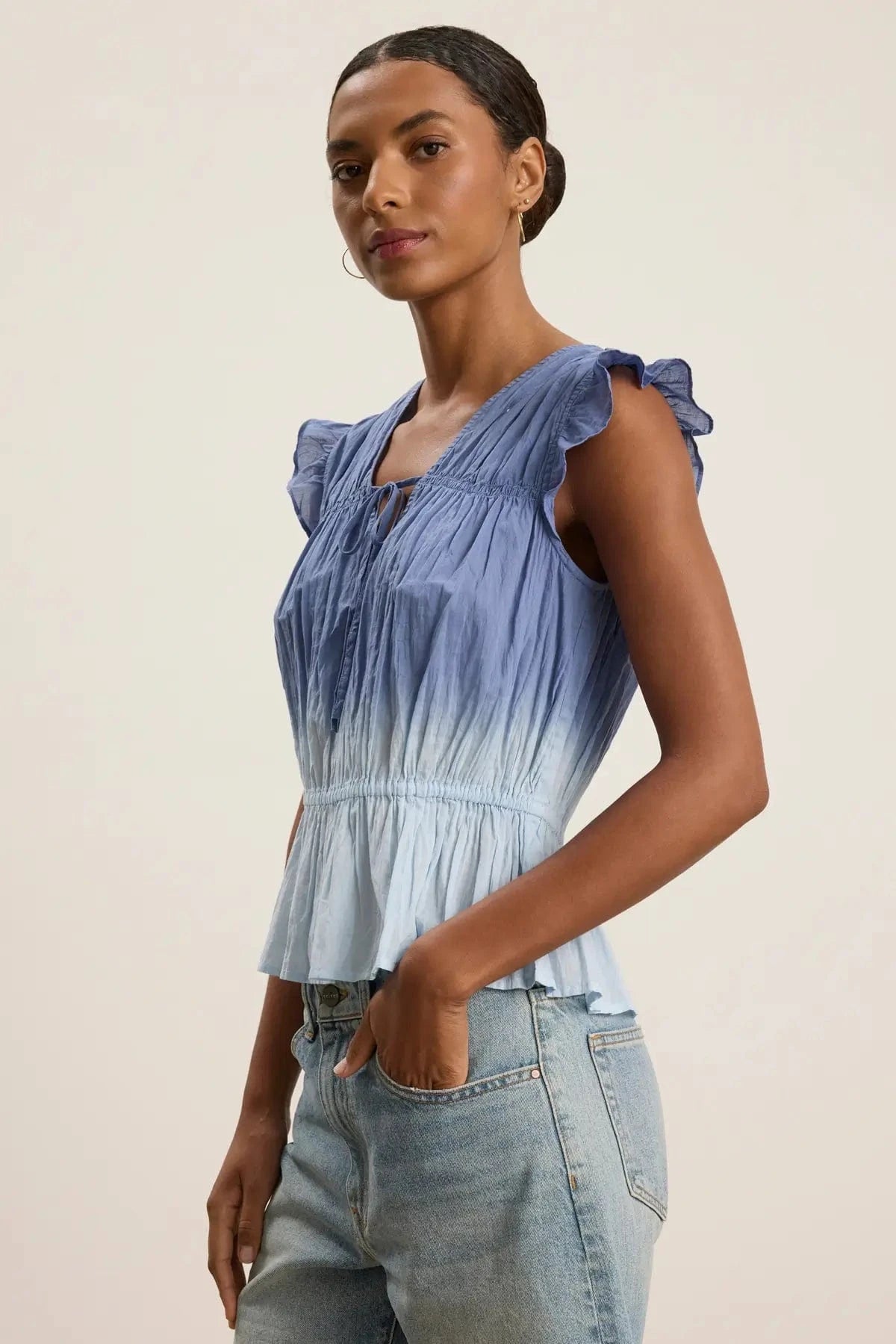Velvet Tops Velvet - Kaia top in Cadet