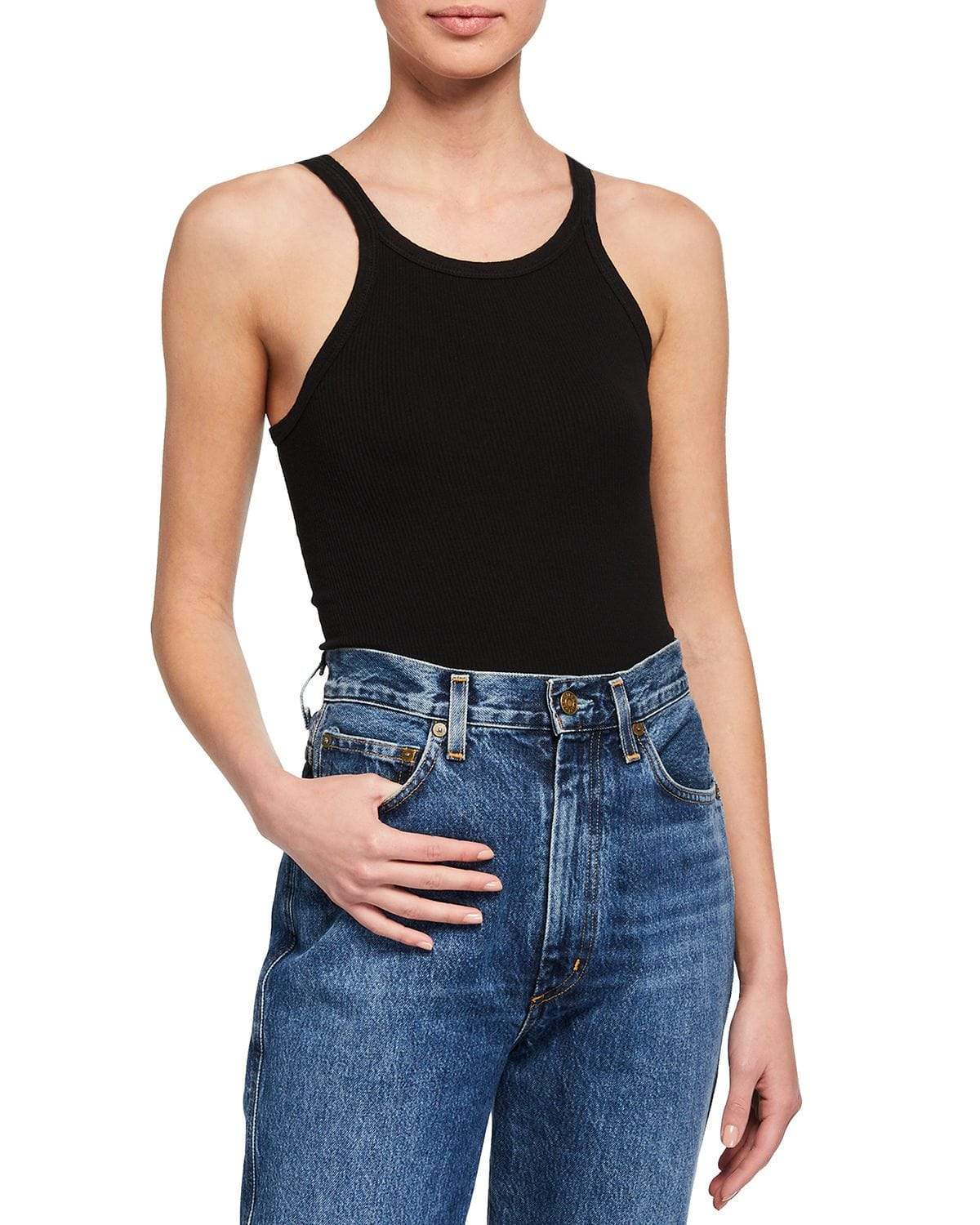 RE/DONE Tanks RE/DONE Ribbed Tank in Black