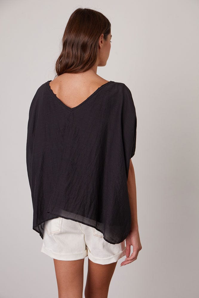Velvet Shirts Velvet Alinn Top in Black