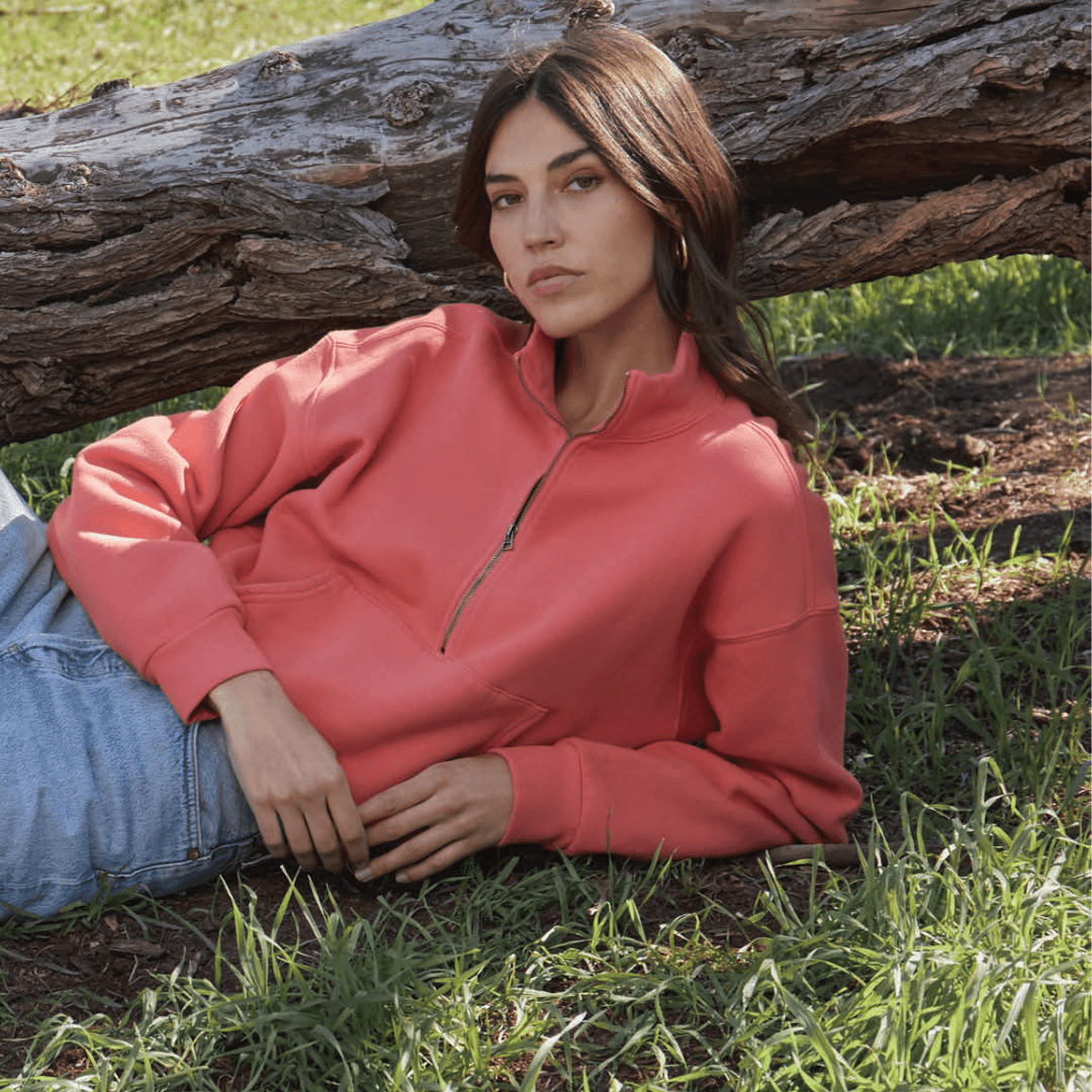 Velvet Sweaters Velvet Ali Top in "Femme" Orange