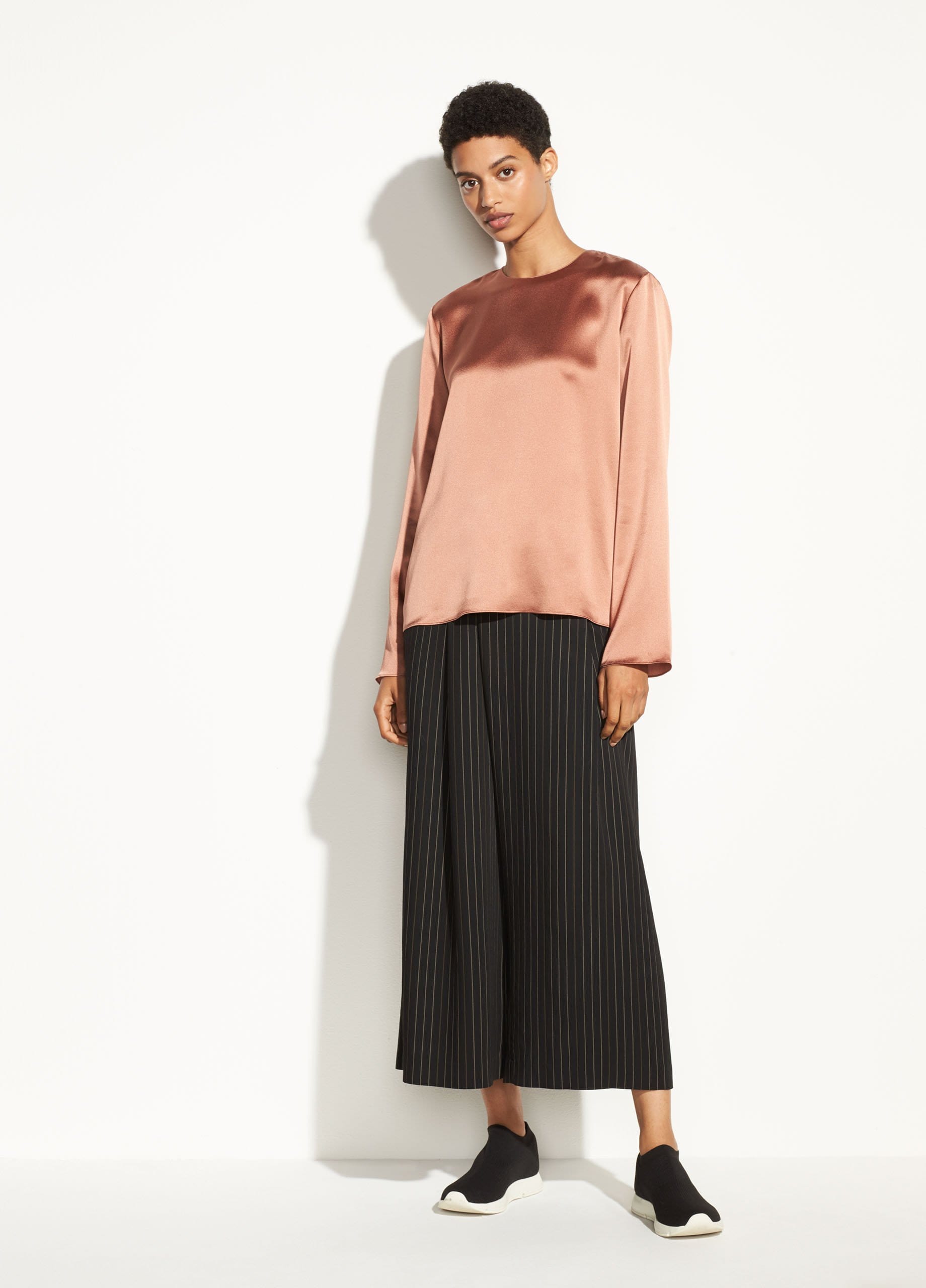 Vince silk blouse sale store