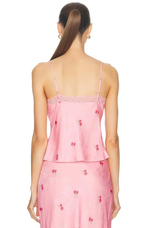 Love Shack Fancy - Fox top in Cherry Pink