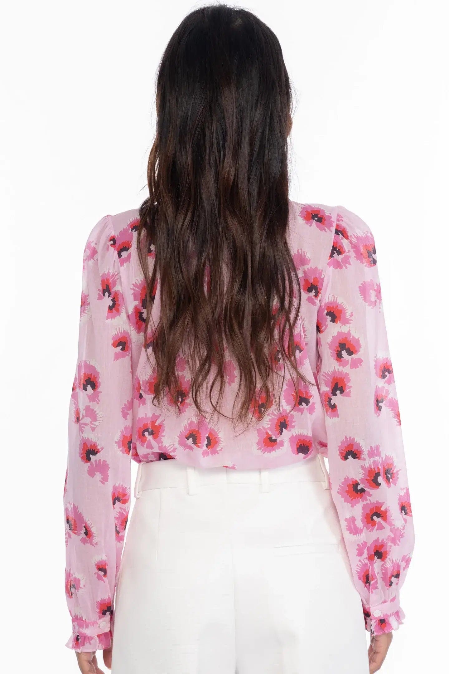 Banjanan Blouses P/XS Banjanan  - Christina Shirt in Leopard Floral Tulle