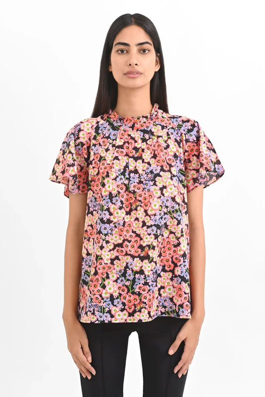 Banjanan Blouses P/XS Banjanan - Joyful Top in Monarch Black