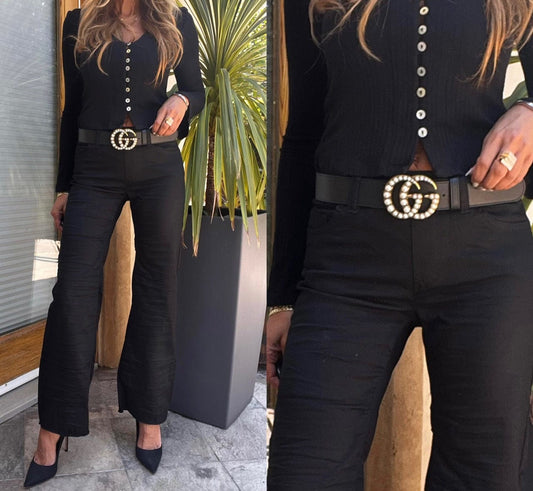 Bevy Flog Pants Bevy Flog - Amanda Pant in Black fabric
