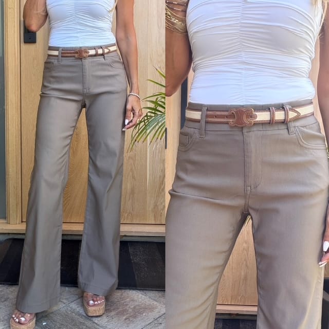 Bevy Flog Pants Bevy Flog - Amy Pant in Mocha Stripe