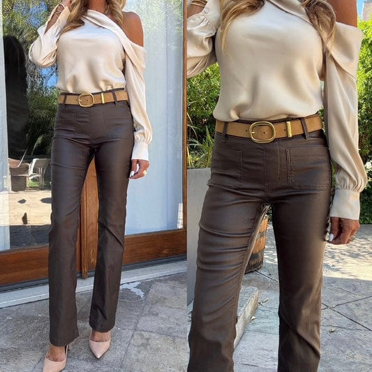 Bevy Flog Pants Bevy Flog - Jerome pant in Brown Vegan