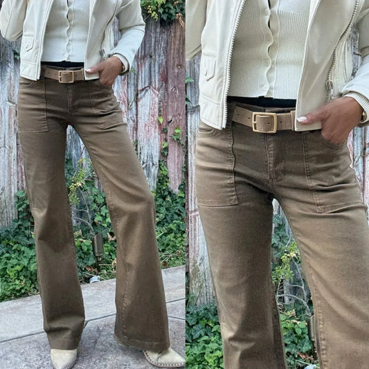 Bevy Flog Pants Bevy Flog - Romi Pant in brown wash